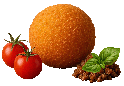 Arancini mit Hackfleisch und fruchtiger Tomatensoße