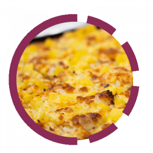 Pizza mit Kartoffeln und Rosmarin