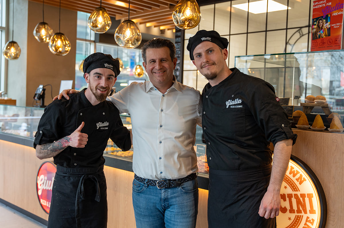 Inhaber und Bäcker von Giulia Pizza
