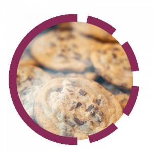 Frisch gebackene Cookies nach amerikanischer Art